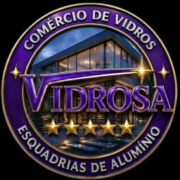 Logomarca da Vidraçaria Vidrosa, Comércio de Vidros e esquadiras de alumínio em Belo Horizonte